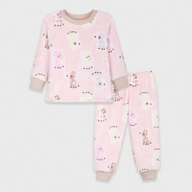 Пижама детская теплая розовая