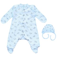 Комплект для новорожденных голубой Собачки