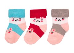 Детские носки для малыша махровые разноцветные 3 пары