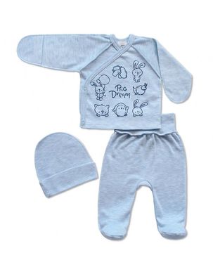 Комплект для новонароджених хлопчика блакитний Dream з сорочечкою