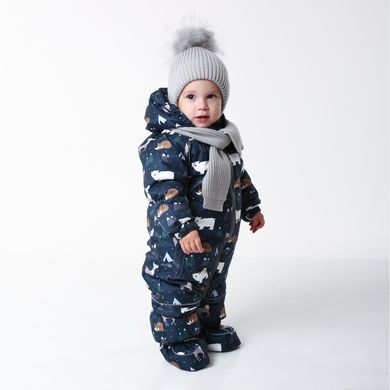 Комбінезон дитячий зимовий мембранний Аполло Синя Арктика з опушкою