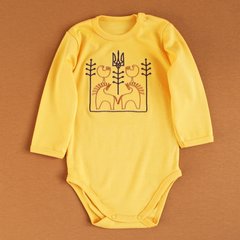 Бодi вишиванка для малюків жовтий