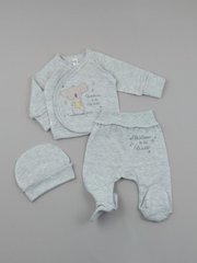 Комплект для новонароджених сірий Коала з льолею