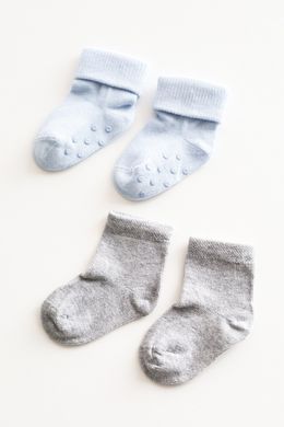Дитячі шкарпетки бавовна блакитні/сірі