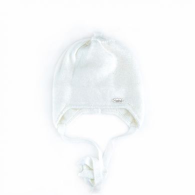 Дитяча шапка подвійна для новонародженого біла