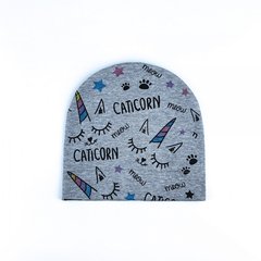 Детская Детская шапка для девочки cерая Caticorn