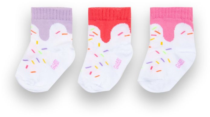 Детские носки для девочки хлопок Конфетти 3 пары