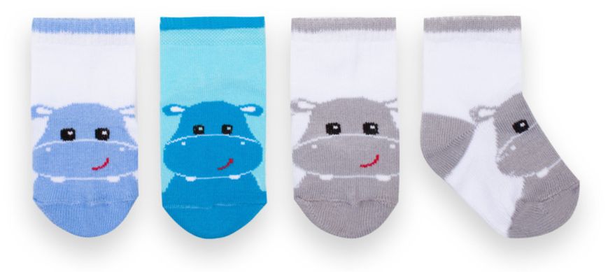 Дитячі шкарпетки для хлопчика бавовна Бегемотик 3 пари