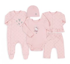 Комплект для новонароджених рожевий Зайка