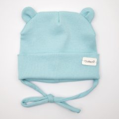 Дитяча шапка для малюків подвійна блакитна
