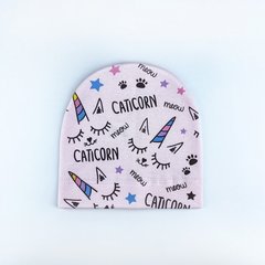 Детская шапка для девочки светло-розовая Caticorn