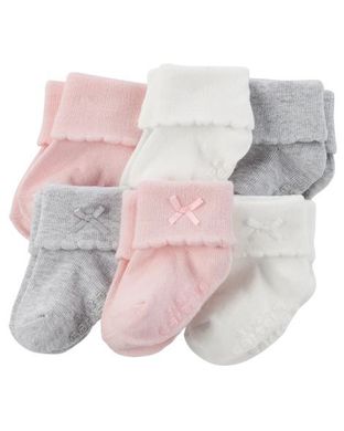Carters Детские носки для девочек c отворотом 6 пар