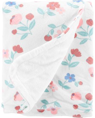 Carters Плед для новорожденных флисовый двойной Цветочки