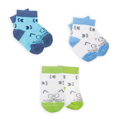 Дитячі шкарпетки для хлопчика бавовна Котик 3 пари в комплекті