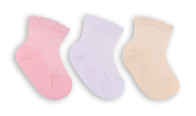 Дитячі шкарпетки для дівчинки бавовна 3 пари в комплекті
