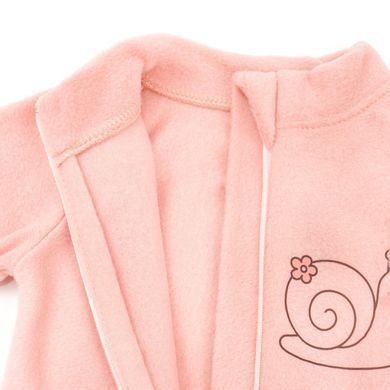 Чоловiчок флісовий для немовлят на блискавці рожевий