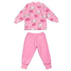 Пижама детская флисовая розовая