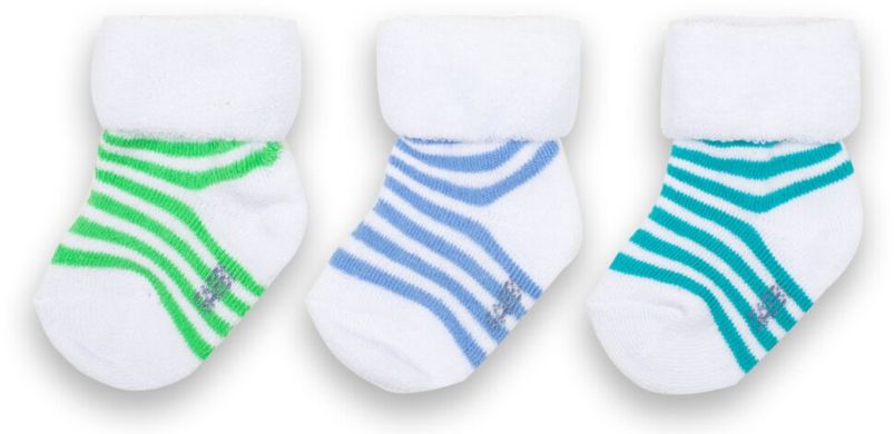 Детские носки для мальчика махровые в полоску 3 пары