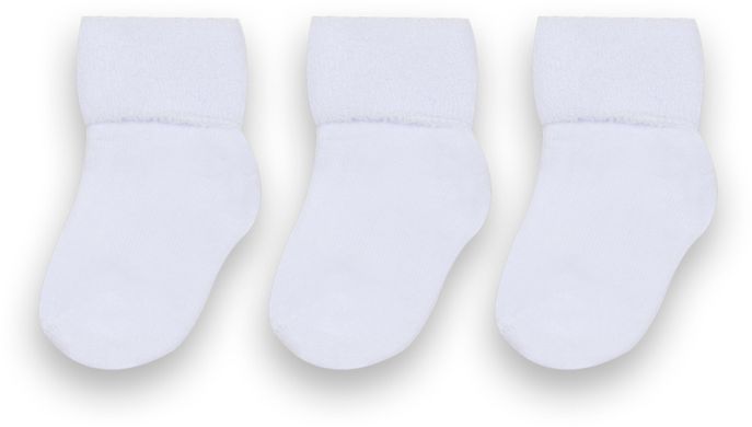 Детские носки для малышей махровые белые 3 пары