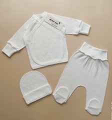 Комплект для новонароджених з сорочечкою молочний ажур