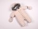 Детский зимний комбинезон для малышей Аляска, бежевый 2 из 7