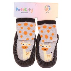 Дитячі шкарпетки-чешки махрові з жирафою