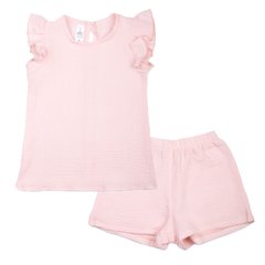 Муслiновий комплект для дівчинки рожевий