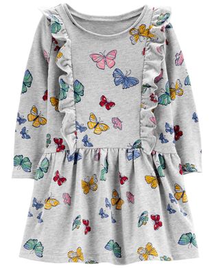 Carters Платье серое с бабочками