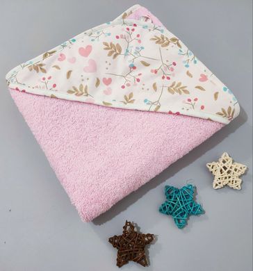 Полотенце с капюшоном для новорожденных Веточки