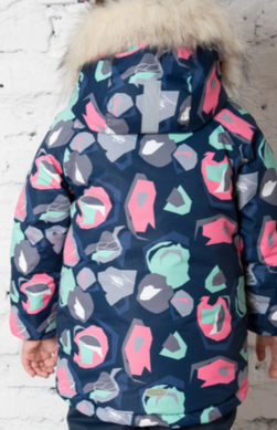 Зимовий комплект Joiks (куртка і напівКомбінезон дитячий) для дівчинки темний