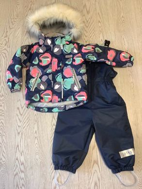 Зимовий комплект Joiks (куртка і напівКомбінезон дитячий) для дівчинки темний