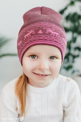 Детская шапка бини меланж Олени