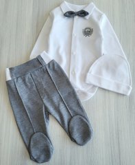 Комплект для новонароджених сірий з бодіком