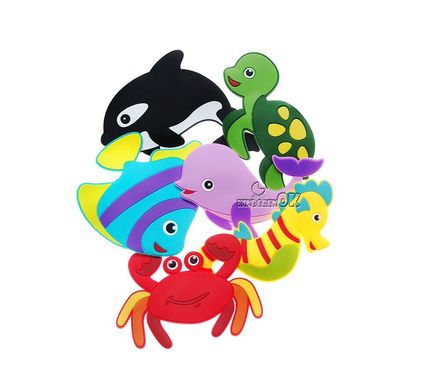 Набор игрушек для купания на присосках Морские животные