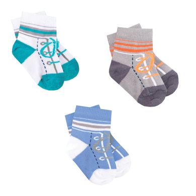 Детские носки для мальчика хлопок Кеды 3 пары в комплекте