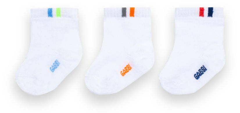Детские носки для мальчика хлопок белые 3 пары
