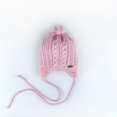 Детская шапка теплая на флисе розовая