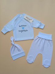 Комплект для новонароджених з льолею блакитний