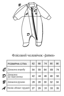 Человечек детский флисовый James, серый
