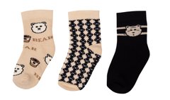 Дитячі шкарпетки для малюка махрові з малюнком 3 пари