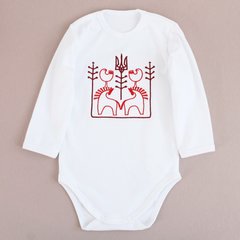 Бодi вишиванка для малюків білий