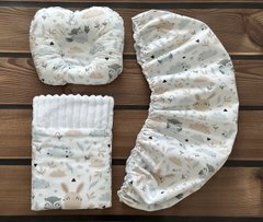 Плед для новорожденных и комплект в коляску Сова
