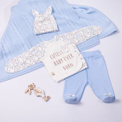Комплект для новорожденных голубой Заинька