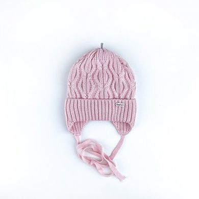 Теплая Детская шапка для малышей на флисе цвет розовый
