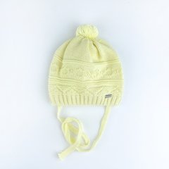 Детская шапка для малышей двойная цвет желтый