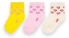 Детские носки для девочки хлопок 3 пары Cердечки