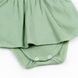 Сукня-боді вафелька зелена з орнаментом 3 з 4