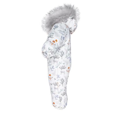 Детский зимний комбинезон мембранный Дискавери Снеговик с опушкой