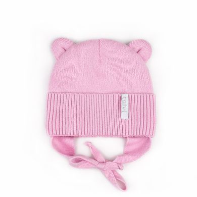 Дитяча шапка для малюків подвійна колір рожевий