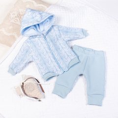 Теплий комплект з начьосом для немовлят блакитний